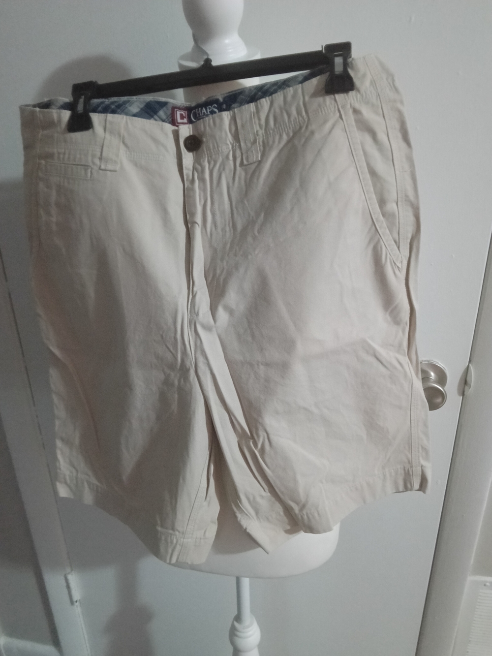 Chaps Classic Khaki Cotton Shorts - Cream